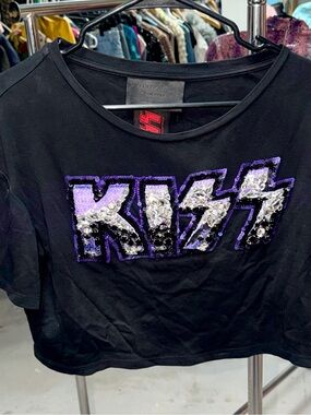 Philipp Plein KISS cropped Tee. He